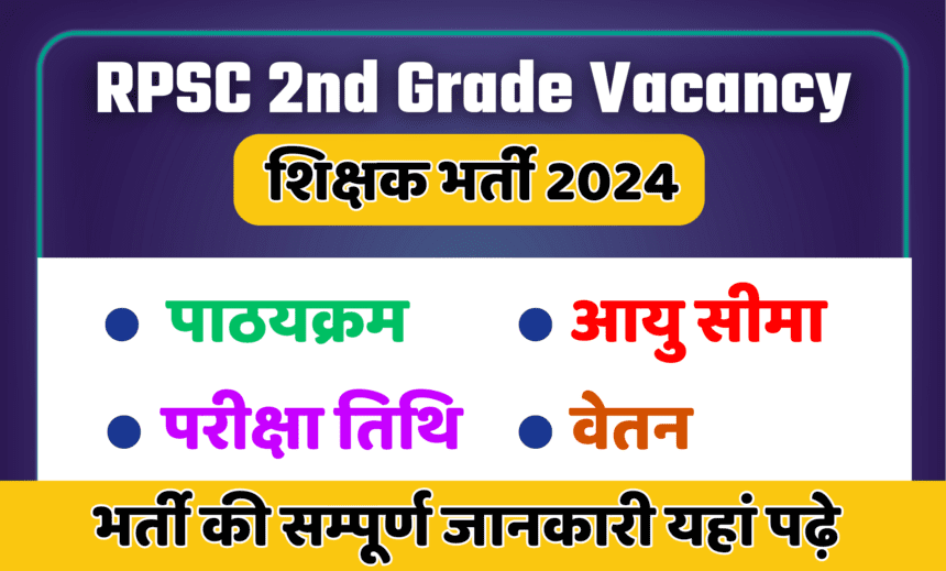 RPSC 2nd Grade Vacancy 2024: भर्ती की सम्पूर्ण जानकारी