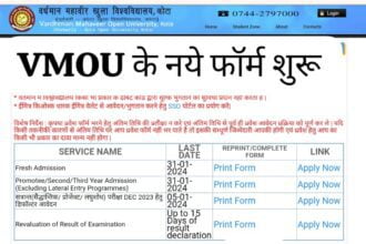 VMOU New addmission 2024: ऐसे भरें फॉर्म