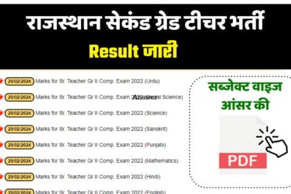 RPSC 2nd Grade Teacher Result 2024: यहां से चेक करें रिजल्ट